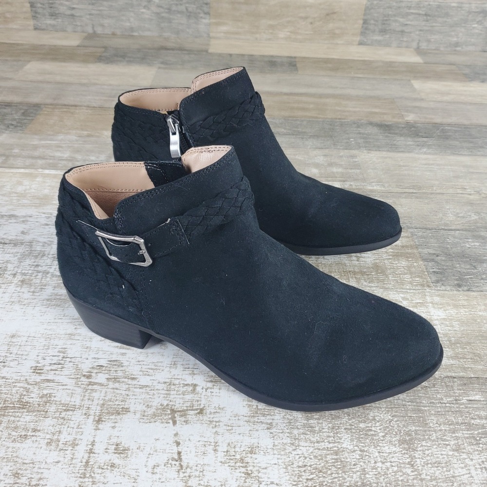 LifeStride Womens Adriana Booties Sz 8.5 Black Ankle Boots Life Stride